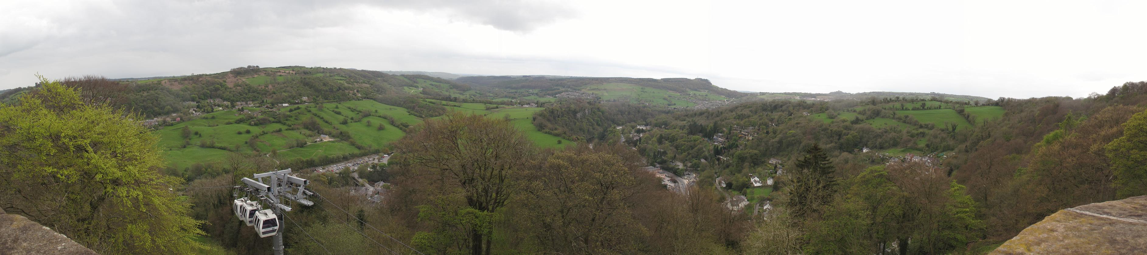 41, Packhorse Farm Campsite, Derbyshire, 4-7 May 2012, Heights of Abraham, Panoramic.jpg